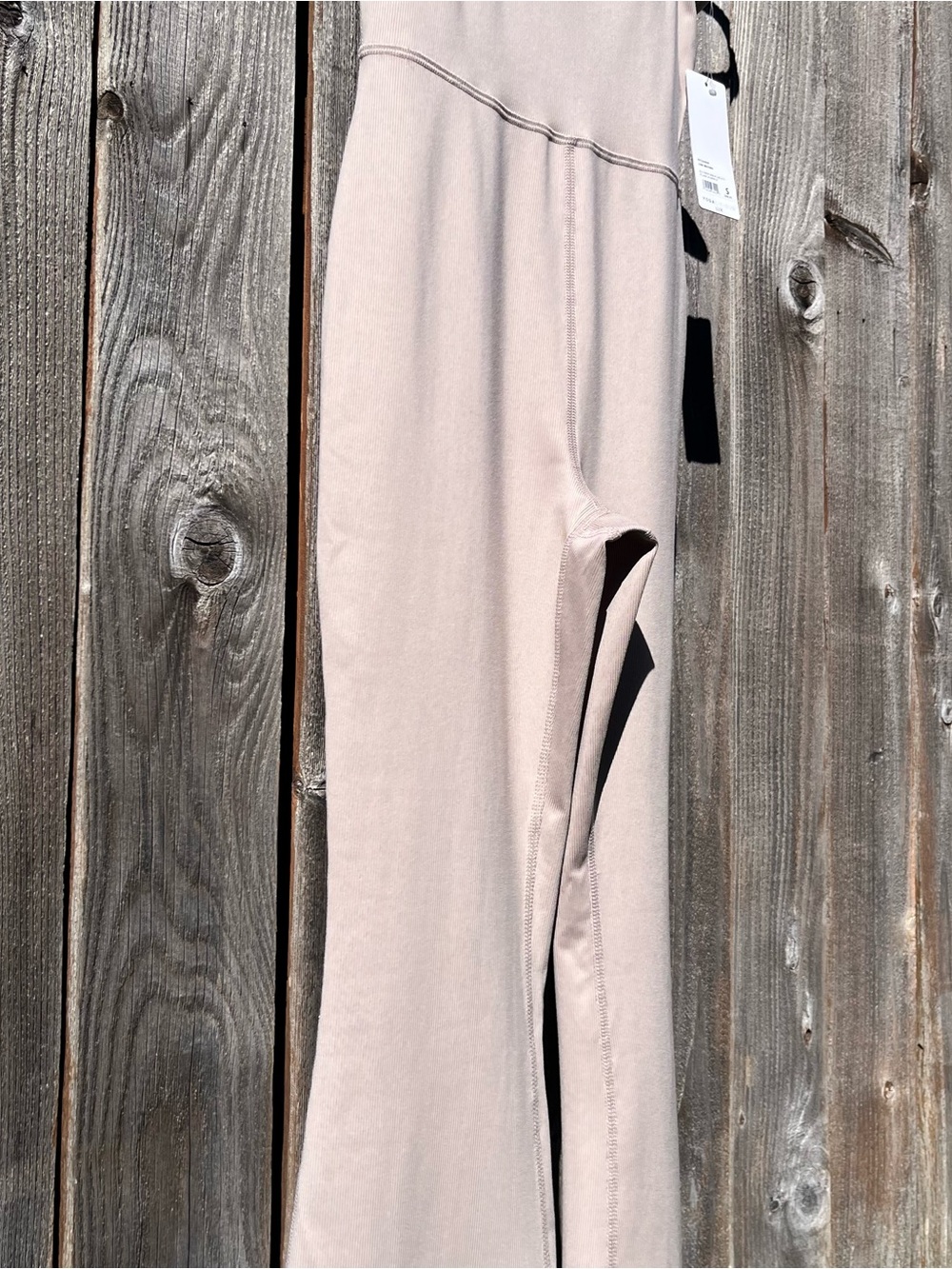 Yogalicious Lux oak brown illusion rib Scarlett flare jumpsuit Jumpsuit small - Picture 11 of 17